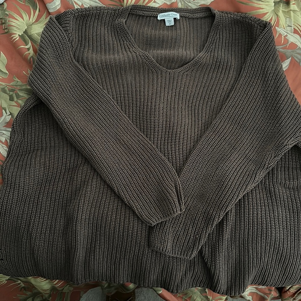 Coldwater Creek Brown Sweater Tunic sz 2X